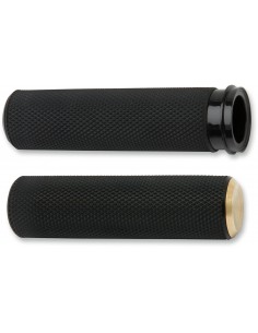 Manopole zigrinate fusion acceleratore con cavo terminale in ottone nero