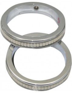 Indicatori di direzione a led forcella avvolgente 56mm cromati