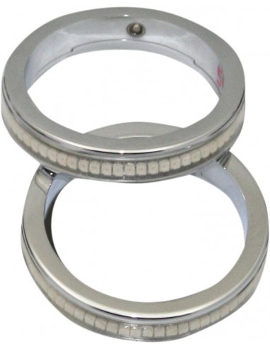 Indicatori di direzione a led forcella avvolgente 56mm cromati