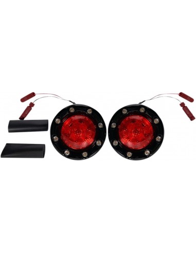 Luce led spento nero/rosso