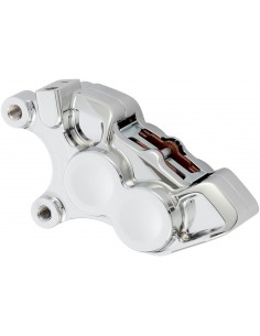 Pinza freno anteriore a 4 pistoni cromata