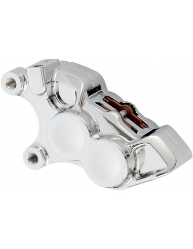 Pinza freno anteriore a 4 pistoni cromata