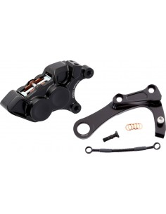 Pinza posteriore 4 pistoni tutto nera m8 softail