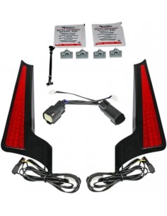 Fascia chiara nero/rosso