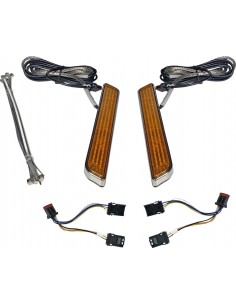 Luce forcella a led - ambra - cromata