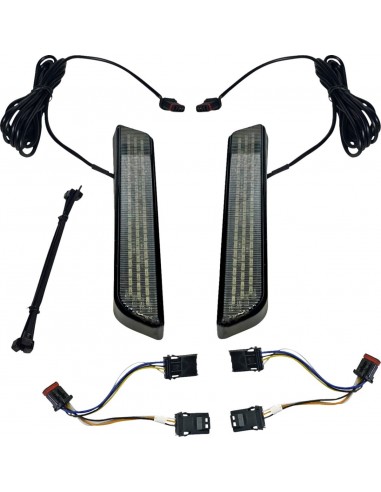 Luce forcella a led - fumé - nera