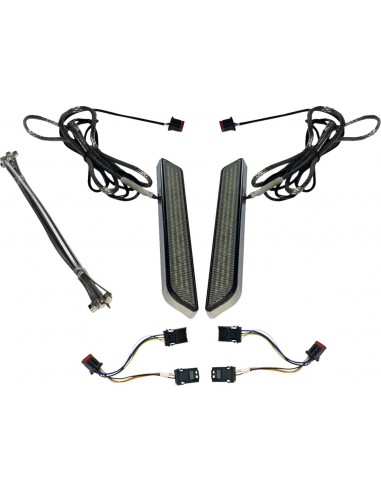 Luce forcella a led - fumé - cromata