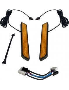 Luce forcella a led - ambra - nera