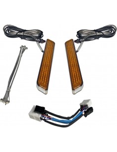 Luce forcella a led - ambra - cromata