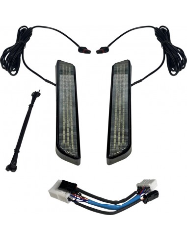 Luce forcella a led - fumé - nera