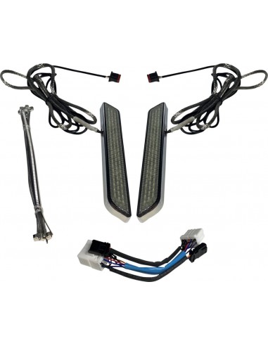 Luce forcella a led - fumé - cromata