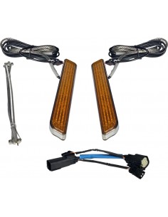 Luce forcella a led - ambra - cromata