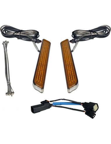 Luce forcella a led - ambra - cromata