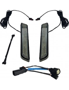 Luce forcella a led - fumé - nera