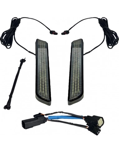 Luce forcella a led - fumé - nera