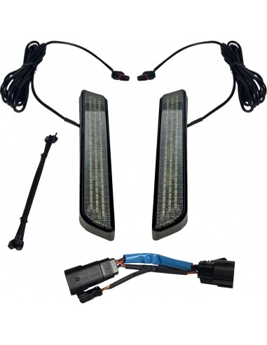 Luce forcella a led - fumé - nera