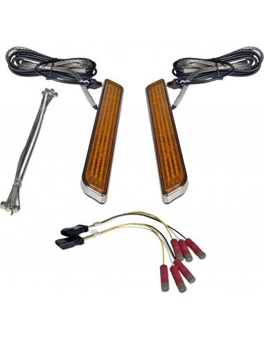 Luce forcella a led - ambra - cromata