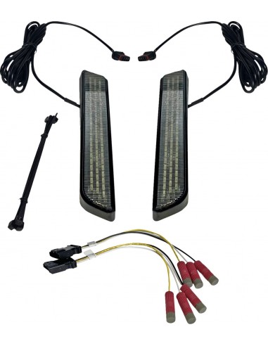 Luce forcella a led - fumé - nera