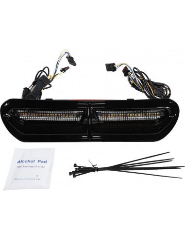 Inserto di ventilazione a led - ambra/bianco - nero con rete nera