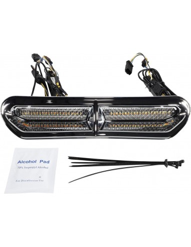 Inserto di ventilazione a led - ambra/bianco - cromato con rete in acciaio inossidabile