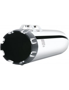 Terminali 4" slip-on tondo taglio a contrasto cromati