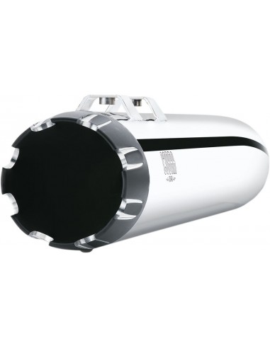 Terminali 4" slip-on tondo taglio a contrasto cromati