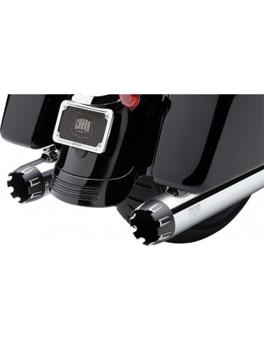 Terminali 4" slip-on tondo taglio a contrasto cromati