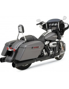 Terminali 4.5" hp-plus® slip-on con ribaltamento in billet nero/nero