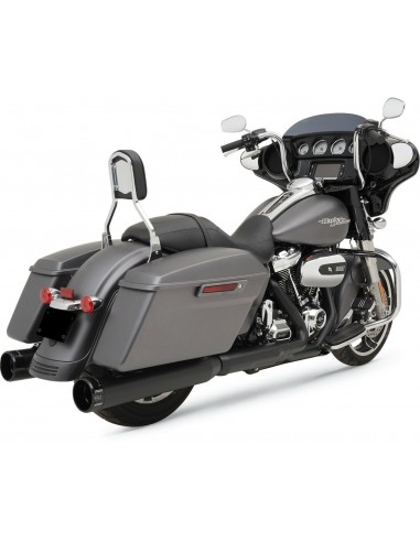 Terminali 4.5" hp-plus® slip-on con ribaltamento in billet nero/nero