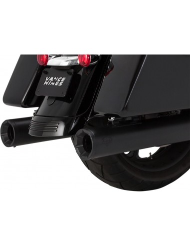 Terminale slip-on eliminator 400 nero con tappi neri