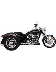 Terminale twin slash tondo slip-on cromato