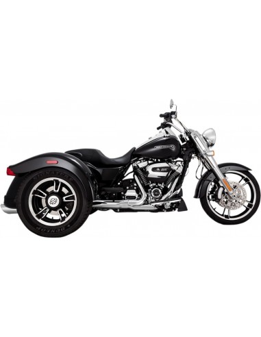 Terminale twin slash tondo slip-on cromato