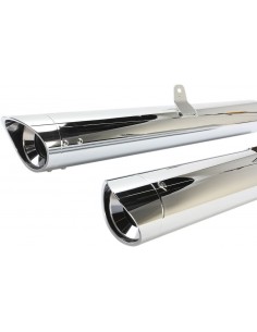 Terminali slip on lunghi con terminali scallopati cromati honda