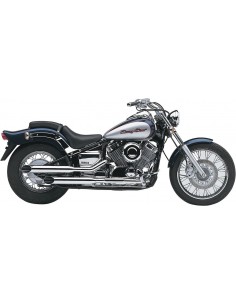 Sistema di scarico 2 in 2 punte slash cut cromato