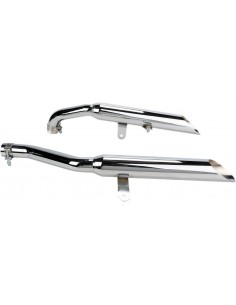 Terminale slip-on con punto slash cut cromato