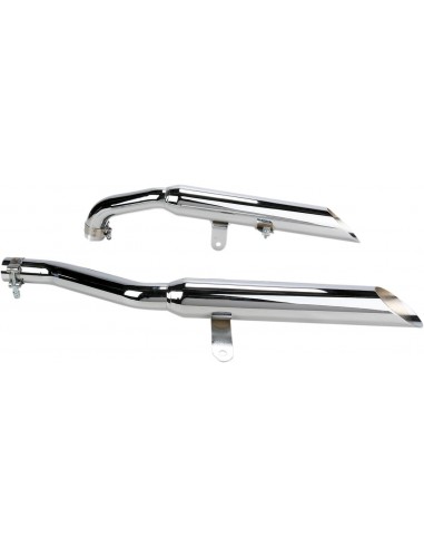 Terminale slip-on con punto slash cut cromato