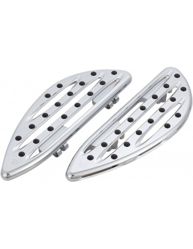 Pedane guidatore taglio profondo cromate