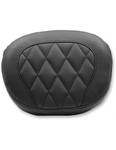 Imbottitura per sissy bar in vinile anticato nero punto diamantato grande