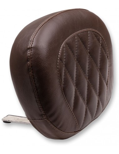 Imbottitura per sissy bar in vinile anticato marrone punto diamantato grande