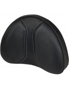 Cuscinetto per sissy bar dominator posteriore sagomato in vinile liscio carbon look