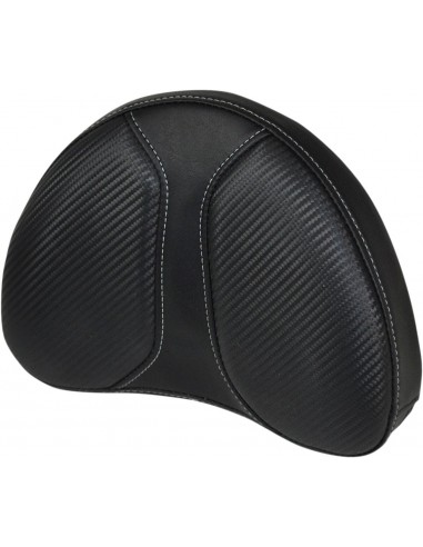 Cuscinetto per sissy bar dominator posteriore sagomato in vinile liscio carbon look