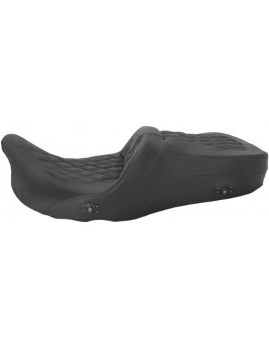 Divano da strada con sedili riscaldati 2 posti riscaldati anteriore|posteriore in pelle|saddlegel™ nero