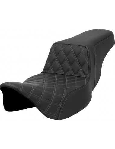 Sedile rialzato - cucitura a reticolo anteriore - cucitura grigia - portata estesa