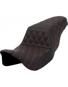 Sedile step-up - cucitura lattice - cucitura rossa