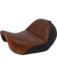 Sella monoposto lariat in pelle marrone invecchiata con gel harley davidson