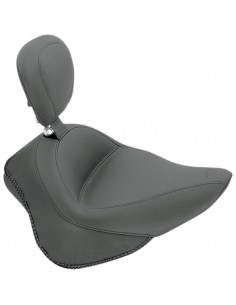 Sella monoposto larga touring vintage liscia con schienale