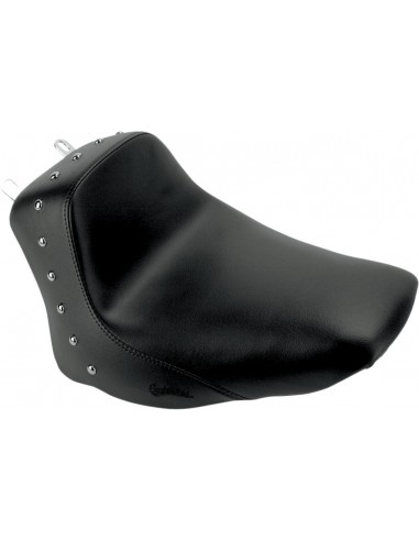 Sella monoposto con tacco in basso anteriore saddlegel™ borchiato nero|naturale