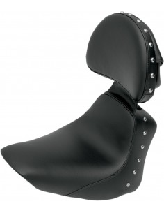 Sella monoposto con tacco in basso anteriore saddlegel™ borchiato nero|naturale