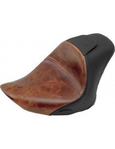 Sella monoposto lariat in pelle marrone invecchiata con gel harley davidson
