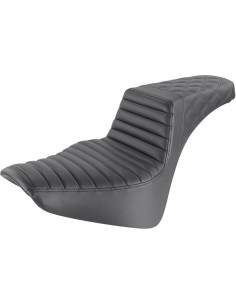 Sedile step up - tuck and roll/cucitura a reticolo - nero